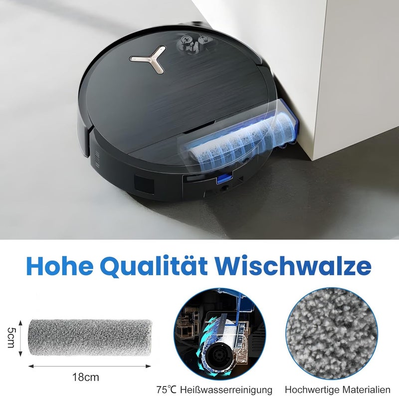 مجموعة ملحقات مكونة من 21 قطعة لمكنسة روبوت Ecovacs Deebot X9 PRO Omni، قطع غيار تشمل فرشاة رئيسية واحدة، 6 أكياس غبار، 2 بكرة ممسحة، 4 فلاتر، 6 فرش جانبية، فرشاة تنظيف واحدة، مفك براغي واحد - Image 3