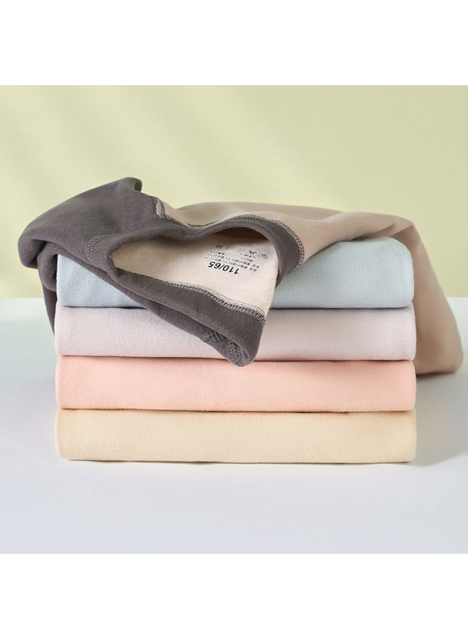 ملابس داخلية حرارية جديدة للأطفال بأكمام راجلان بدون درزات، بدلة للأولاد والبنات، خريف وشتاء، مبطنة بالفرو، رقبة مستديرة، بناطيل خريفية - Image 2