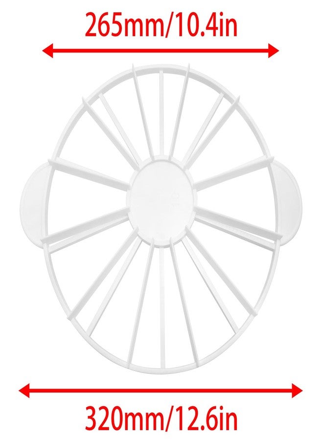 Dsjnf Round Slicer And Pie Cutter Cake Portion Cutter Double-sided Portion Mark For 10/12 10 inch Diameter Cake White 1PCS (White) - Image 3