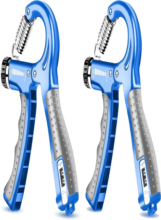 Strauss Adjustable Hand Grip Strengthener with Counter Meter - Blue (Pack of 2) - Image 1