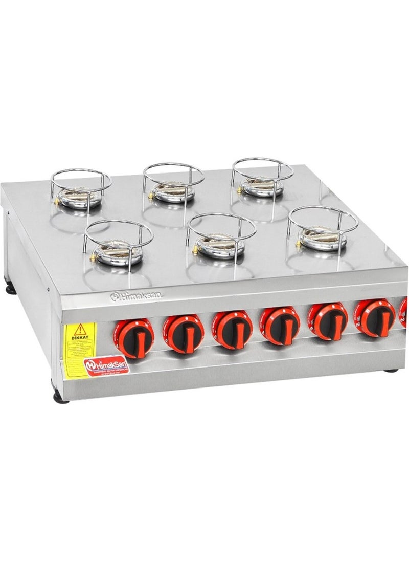 Himaksan Industrial LPG Cylinder 6 Burner Kunefe Oven Machine 