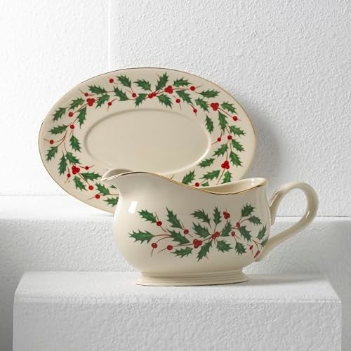 Lenox 843318 Holiday Gravy Boat and Stand, Christmas Hosting - Image 5