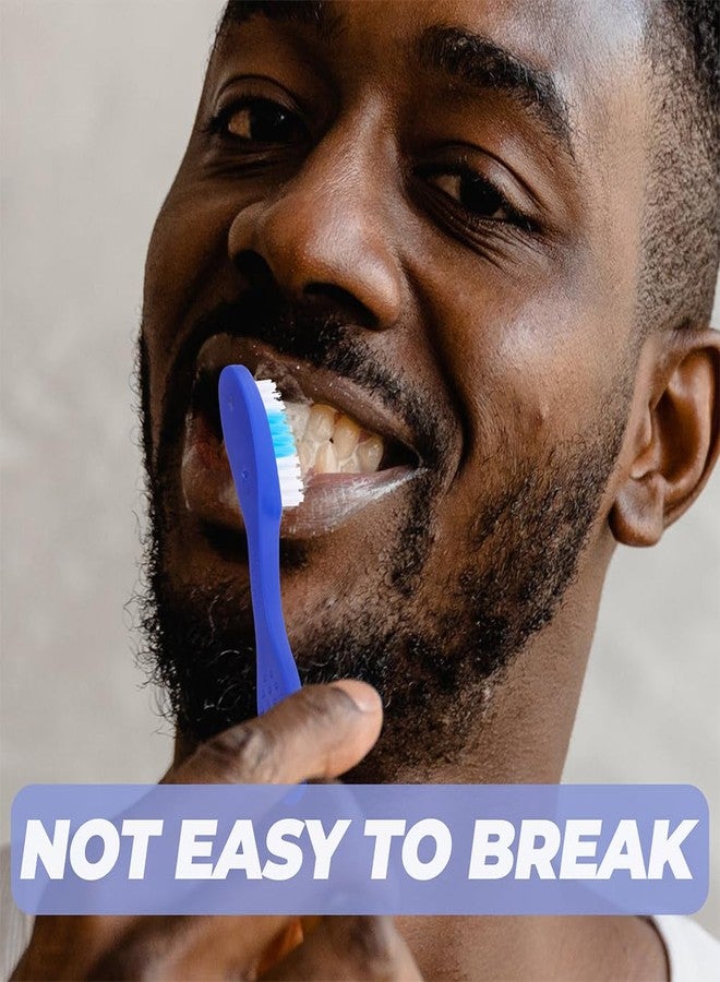 Baluue 20pcs Short Handle Toothbrush Individually Wrapped Mini Thumbprint Toothbrush for Prison Security Detention Center Travel and Camping, Blue - Image 5
