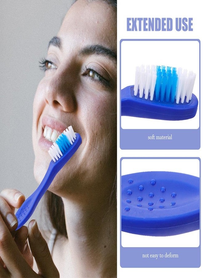 Baluue 20pcs Short Handle Toothbrush Individually Wrapped Mini Thumbprint Toothbrush for Prison Security Detention Center Travel and Camping, Blue - Image 3