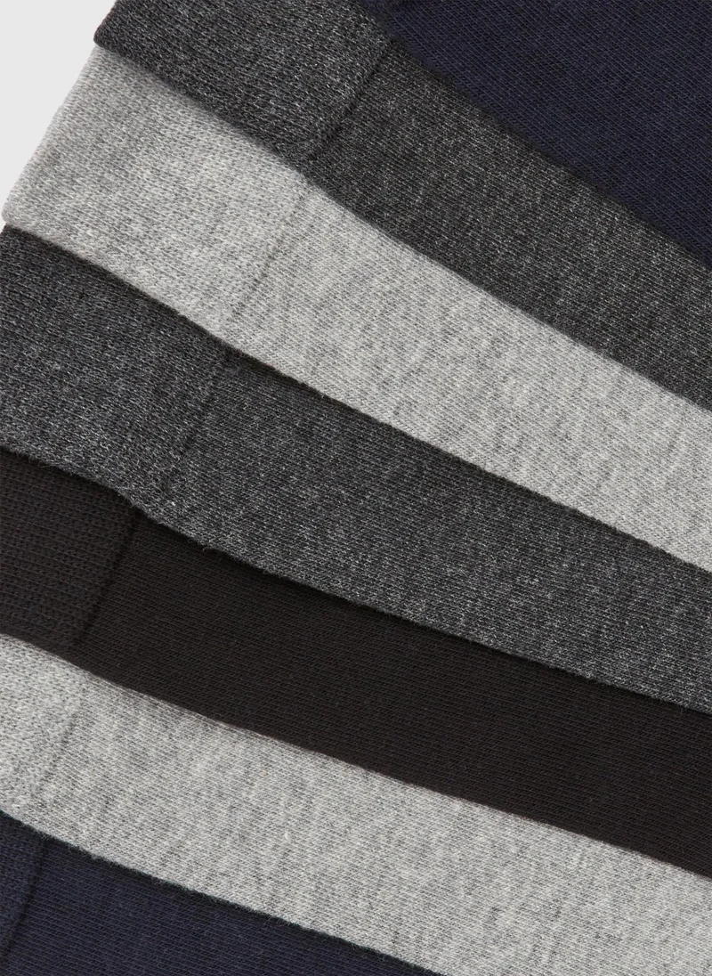 Matalan 7 Pack Grey/ Marl/ Navy Plain Socks