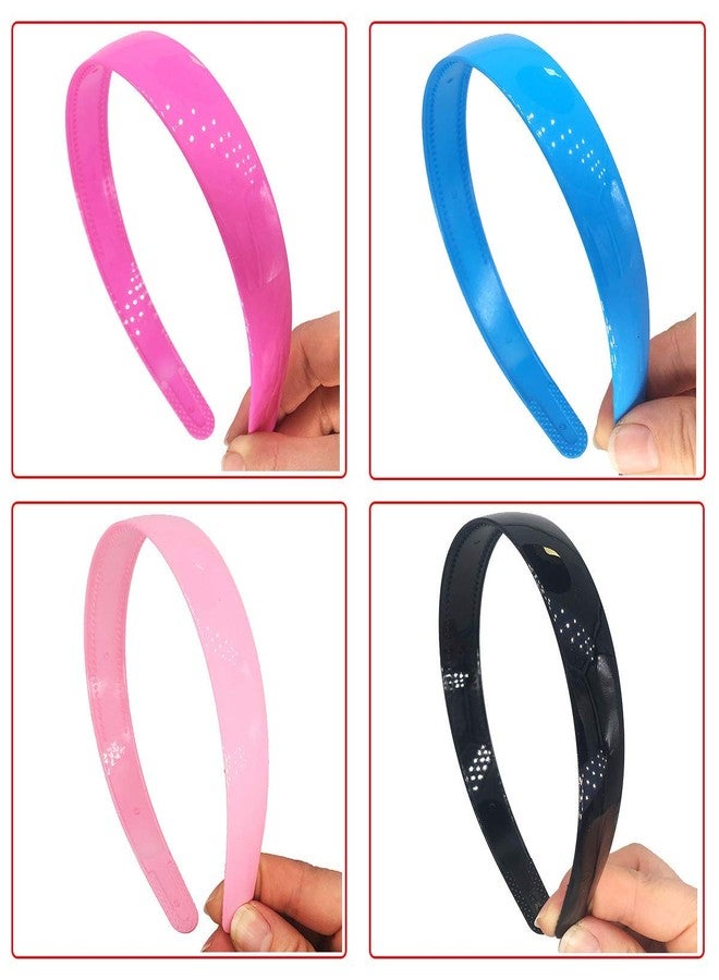 HRBS 6 PC Plastic Hair Bands Girl Women-Multi-Colour Broad Size Solid color Hairbands for Ladies, Multicolor Hairbands for Girls, Broad or Wide multicolored Hairband For Women's. Solid Colors - Image 2