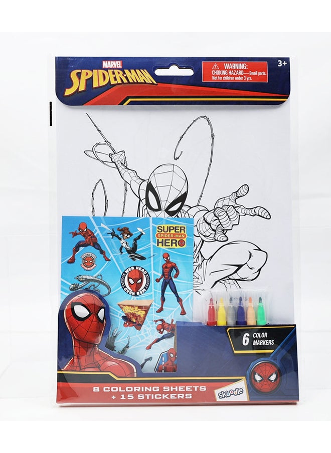 MARVEL - SPIDERMAN 8PC COLOURING SHEETS - Image 1