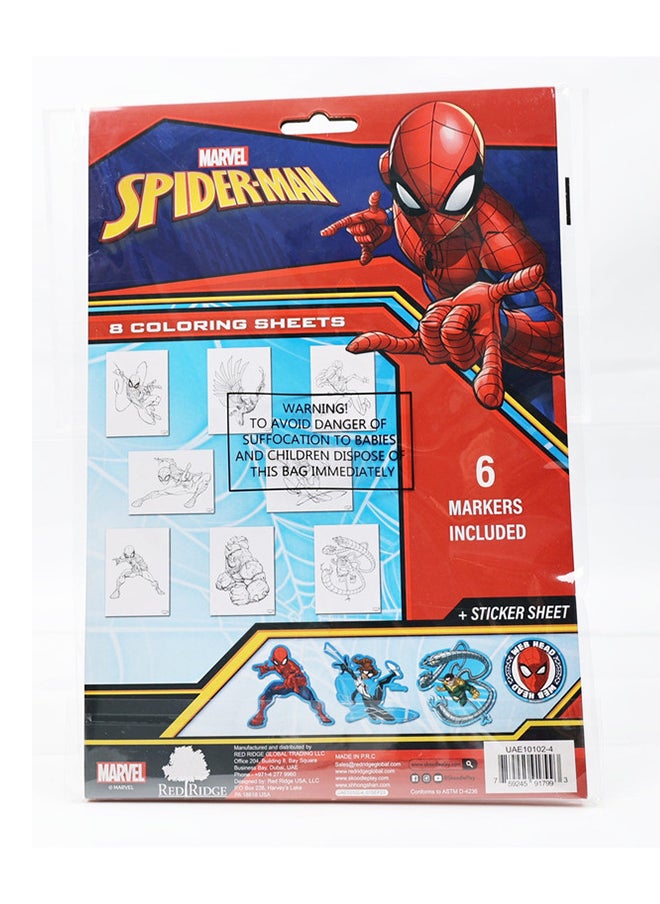 MARVEL - SPIDERMAN 8PC COLOURING SHEETS - Image 1