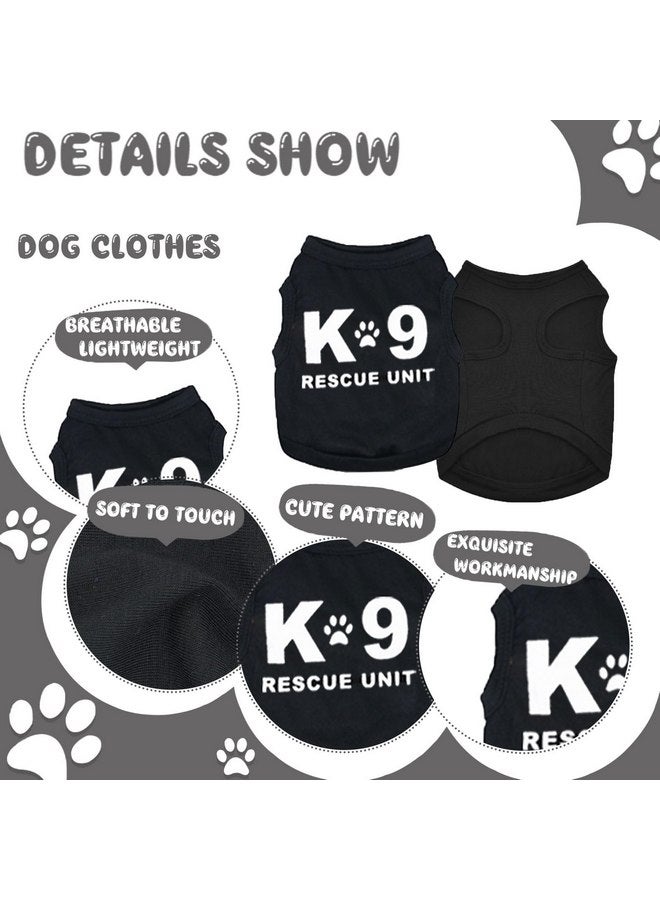 4 Pack Dog Clothes for Small Dogs Black Security Dog Shirt Soft Chihuahua Clothes Cute Male Dog Clothes Pet Clothing for Small Dog Boy Teacup Dog XXS - Image 5