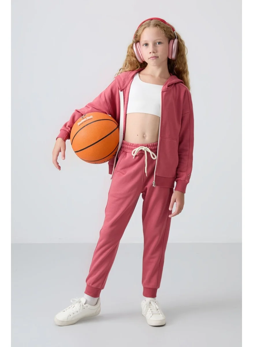 Tommy Life Wild Rose Cotton Fluffy Soft Texture Standard Fit Embroidered Girls Tracksuit - 75148