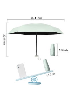 KASTWAVE Folding Umbrellas Travel Sun Rain Umbrella for Walking With Case, Compact UV Umbrella for Sun and Rain, Lightweight Portable, Windproof Parasol Umbrella UV Protection for Women and Men  - Image 5