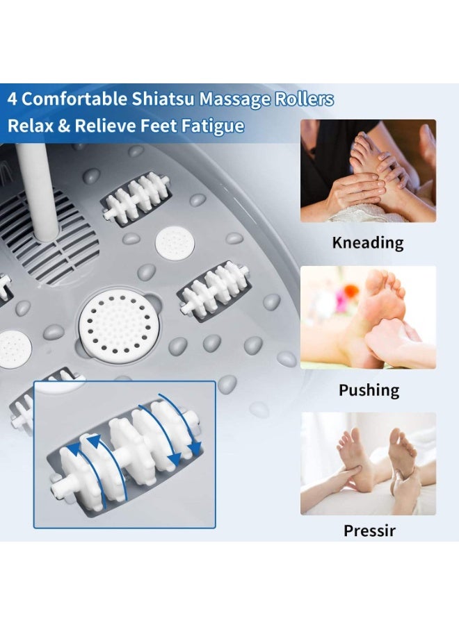 XiuWoo Collapsible Electric Thermostatic Foot Spa Bath Massager with Heat Bubbles Vibration - Image 4