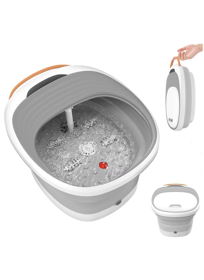XiuWoo Collapsible Electric Thermostatic Foot Spa Bath Massager with Heat Bubbles Vibration  - Image 1