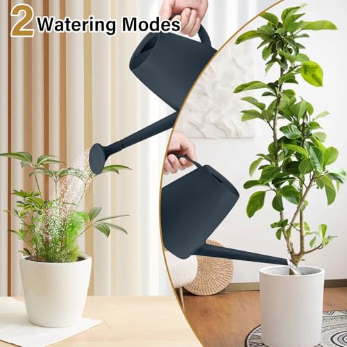 TTAOE GN Watering Can - for Indoor and Outdoor House Plant Garden - with Long Spout - 1/2 Gallon - Grey - Image 5