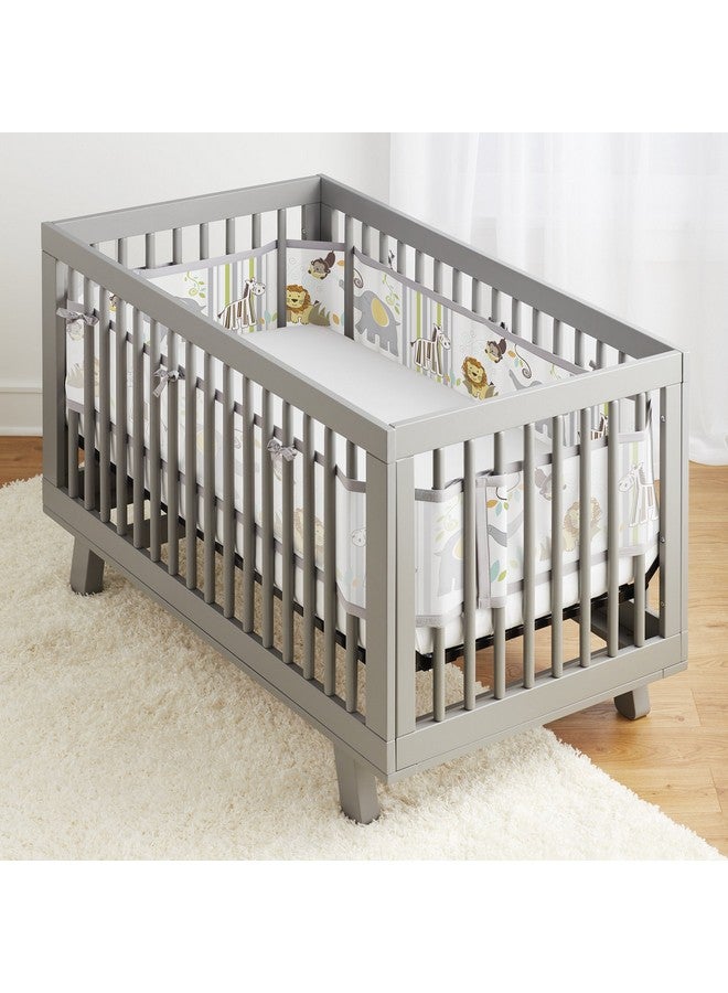 BreathableBaby Breathable Mesh Liner for Full-Size Cribs, Classic 3mm Mesh, Safari Fun Too (Size 4FS Covers 3 or 4 Sides) - Image 2