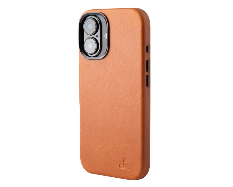 Snakehive Leather Case for iPhone 17 - Slim Protective Case - MagSafe Compatible - Tan - Image 1