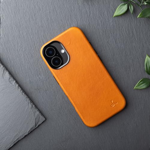 Snakehive Leather Case for iPhone 17 - Slim Protective Case - MagSafe Compatible - Tan - Image 3
