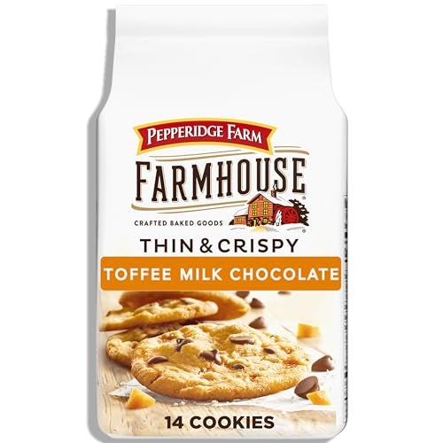 Pepperidge Farm Farmhouse Thin & Crispy Toffee Milk Chocolate Cookies, 6.9 oz. Bag - Image 1