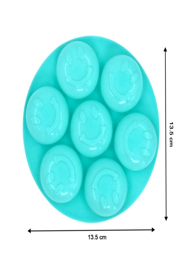 Drumstone 7-Cavity Smiley Face Silicone Chocolate Mold – Flexible Non-Stick Baking Tray for Chocolates, Candy & Mini Cakes - Image 3