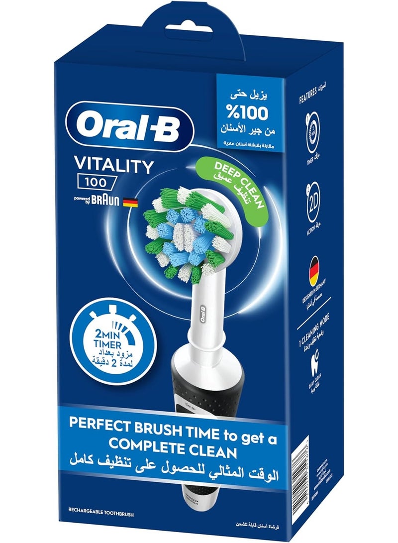 Oral-B Vitality 100 Black Electric Rechargeable Toothbrush - Image 3