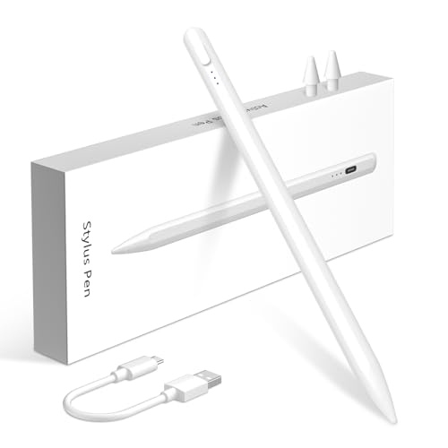 iMangoo Stylus Pens for iPad 9th Gen 10th 11th Generation,USB C Magnetic Palm Rejection Tilt Sensitivity School Student Draw with Replacement Tips Type C Active Pencil for Apple iPad 11 (A16) 10 Pro Air White - Image 1