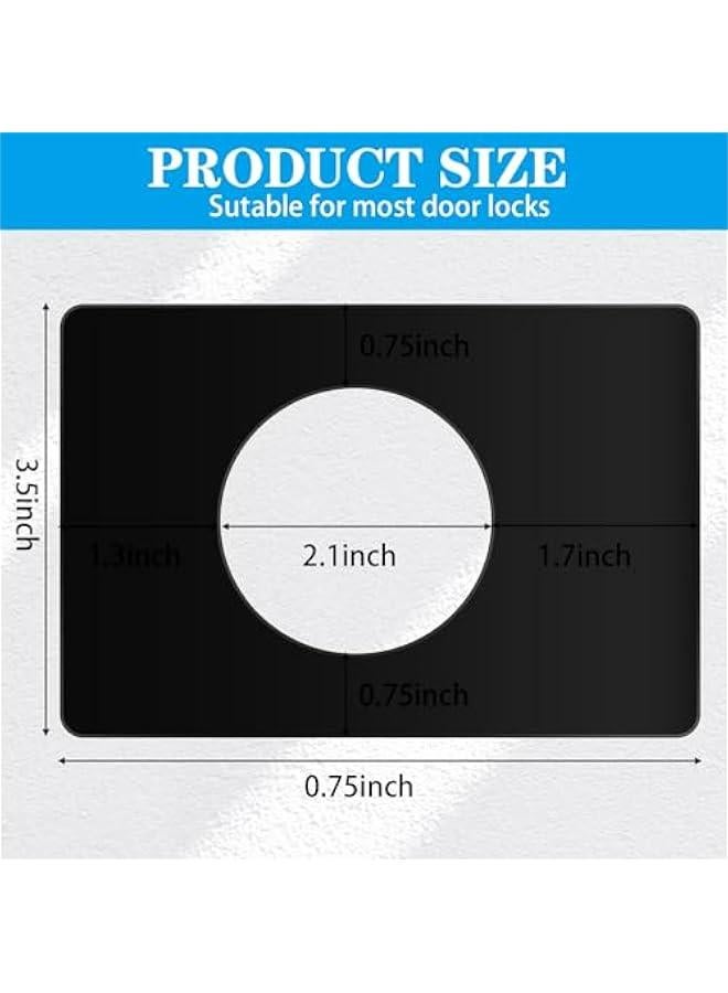Reinforce your Door Lock with Stainless Steel Repair Plate and Adhesive Tapes for Secure and Stable Knob Fixing - Prevent Loose or Wobbly Door Locks (Black) - Image 2