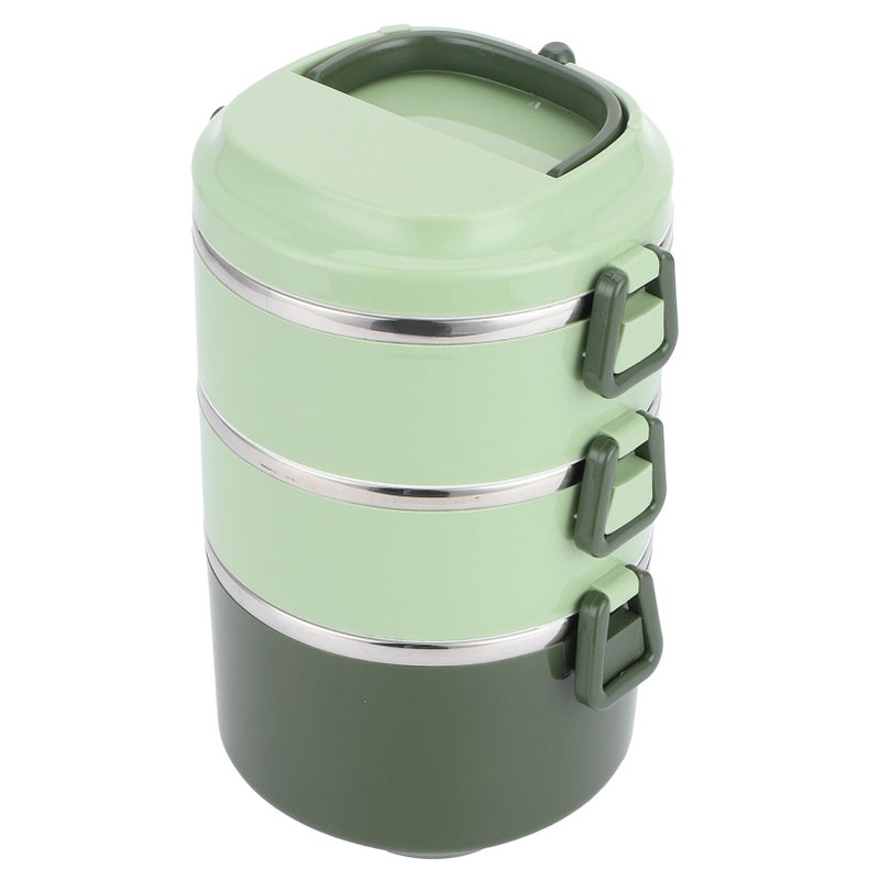 Insulated Lunch Box Stainless Steel Bento Box Portable Food Container Kitchen UtensilsThree Layers/ 2.4L - Image 4
