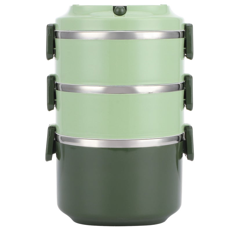 Insulated Lunch Box Stainless Steel Bento Box Portable Food Container Kitchen UtensilsThree Layers/ 2.4L - Image 1