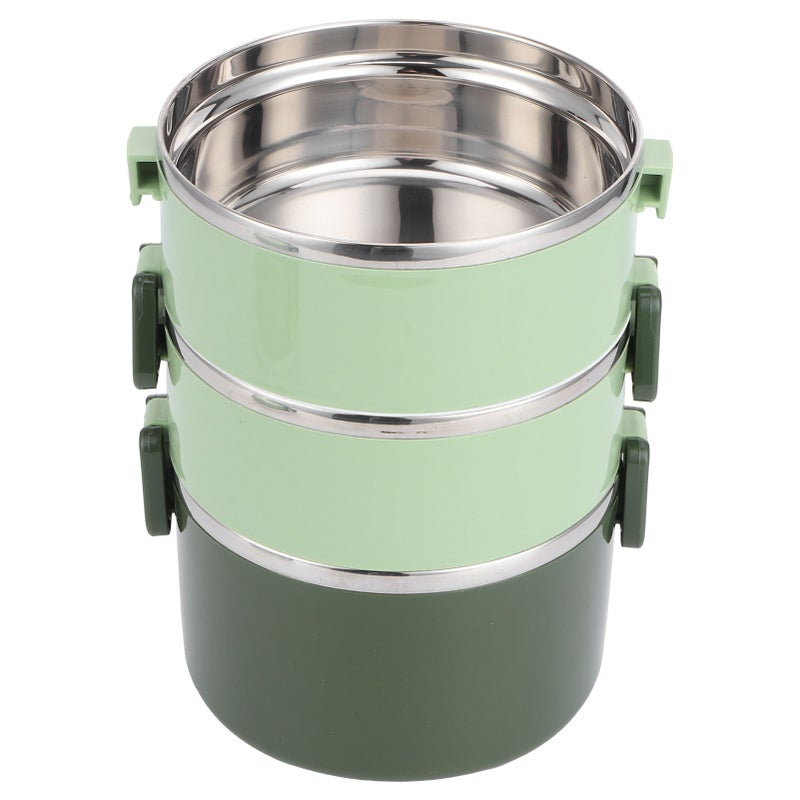 Insulated Lunch Box Stainless Steel Bento Box Portable Food Container Kitchen UtensilsThree Layers/ 2.4L - Image 5