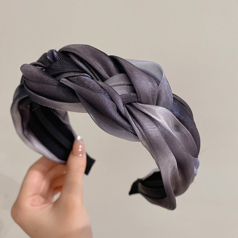 Generic Fashionable Wide Headband 2# temperament Galaxy Gray