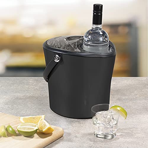 Polder Chill Station for Wine, Champagne, Spirits and More, Separate Area for Fresh Ice, Ice Bucket, Double Wall Insulated, Ice Scoop Included, Silicone bottle-wiping ring - Image 5