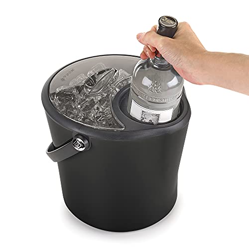 Polder Chill Station for Wine, Champagne, Spirits and More, Separate Area for Fresh Ice, Ice Bucket, Double Wall Insulated, Ice Scoop Included, Silicone bottle-wiping ring - Image 3