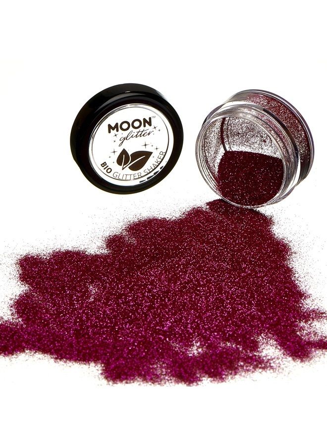 Moon Glitter Biodegradable Eco Glitter Shakers by Moon Glitter - 100% Cosmetic Bio Glitter for Face, Body, Nails, Hair and Lips - 5g - Dark Rose - Image 3