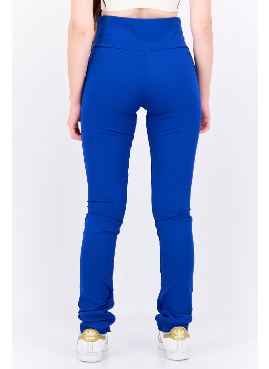 adidas Originals Women Sportwear Fit Embroidered Logo Outdoor Tights, Royal Blue  - Image 3