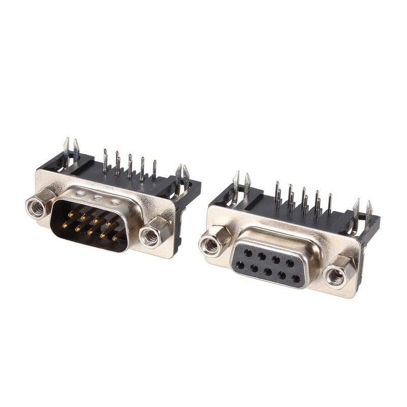 TECHDELIVERS RS 232-9 Pin Female Right Angled PCB Mount Jack Plug Serial Port Connector Socket Adapter Changer Coupler DB-9 (Pack of 25) - Image 2