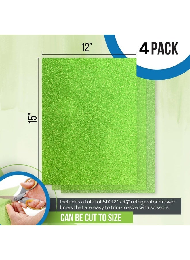 DualplexÂ® Fruit & Veggie Life Extender Liner for Fridge Refrigerator Drawers, 12x15 Inches (4 Pack) â€“ Extends The Life of Your Produce & Prevents Spoilage - Image 3