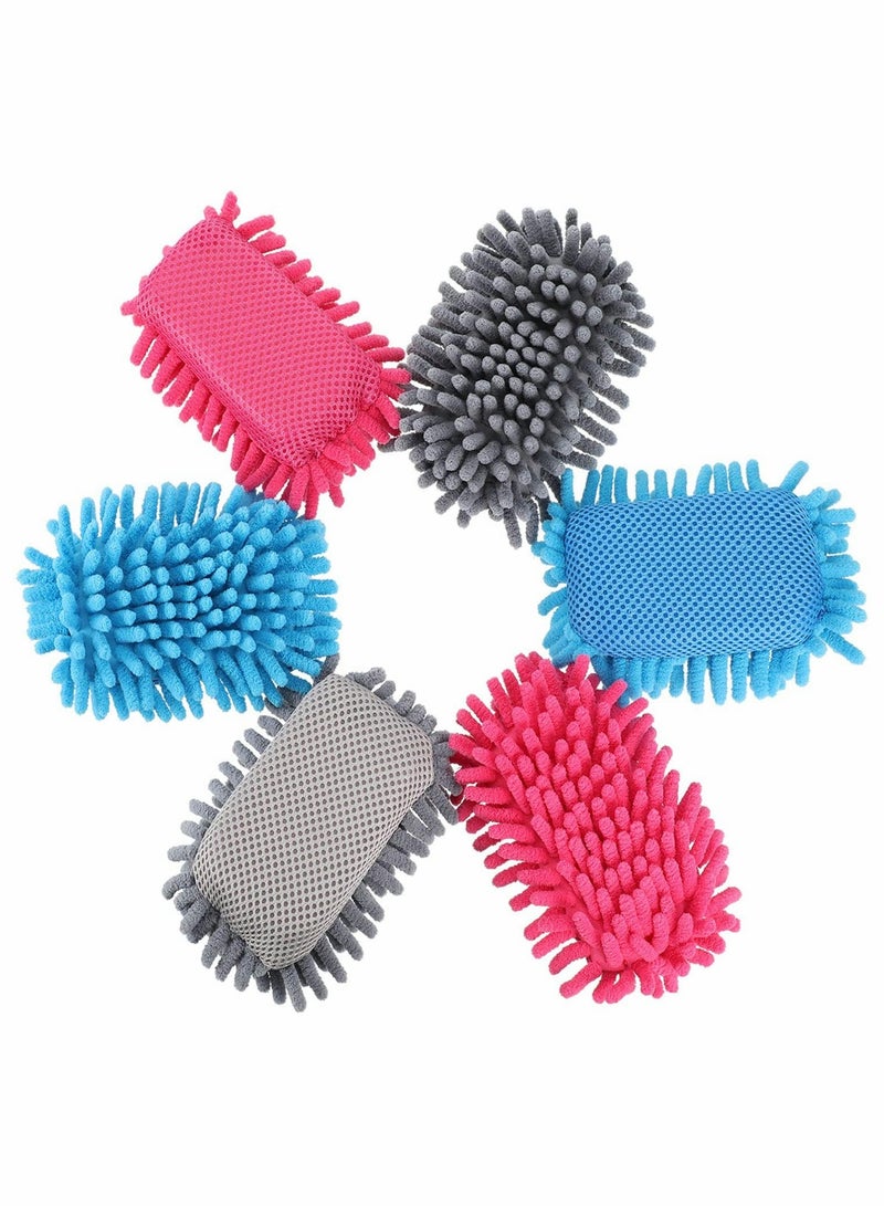KASTWAVE 6 Pack Microfiber Shag Whiteboard Eraser, Washable(Gray, Blue, Pink) - Image 1
