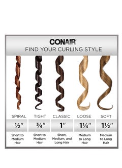 CONAIR Conair Instant Heat 1-Inch Curling Iron, 1-inch barrel produces classic curls – for use on short, medium, and long hair  - Image 4