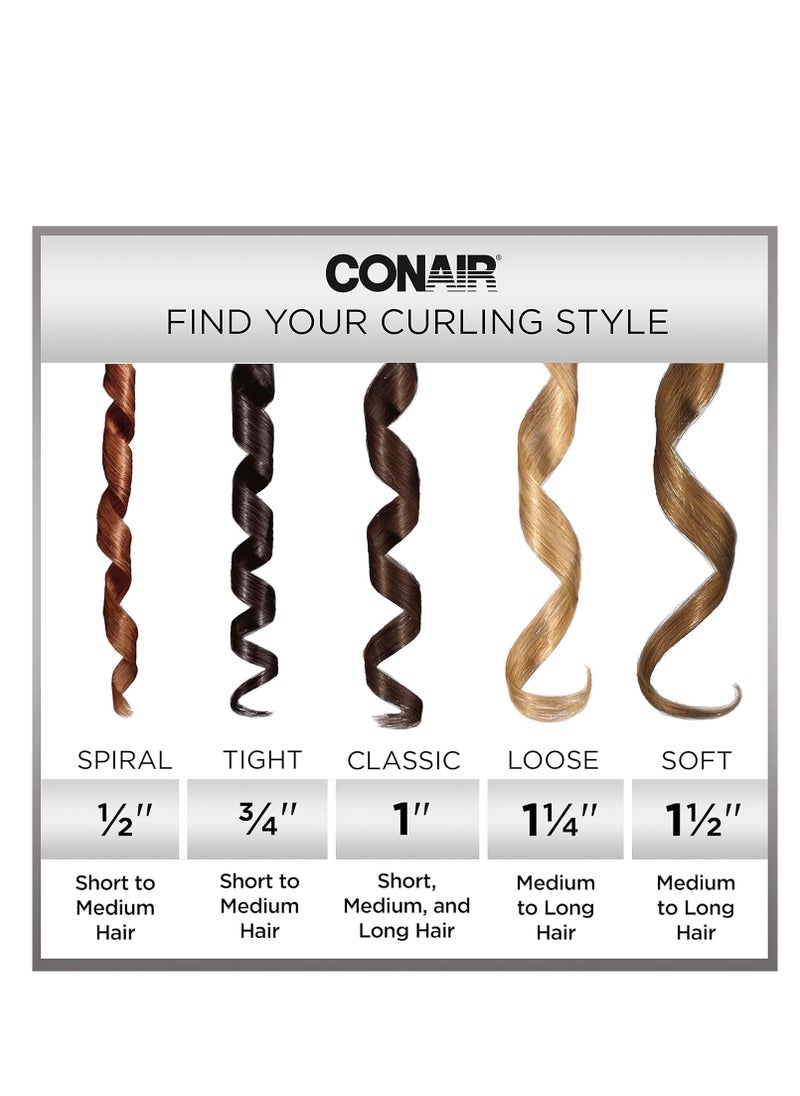 CONAIR Conair Instant Heat 1-Inch Curling Iron, 1-inch barrel produces classic curls – for use on short, medium, and long hair  - Image 4