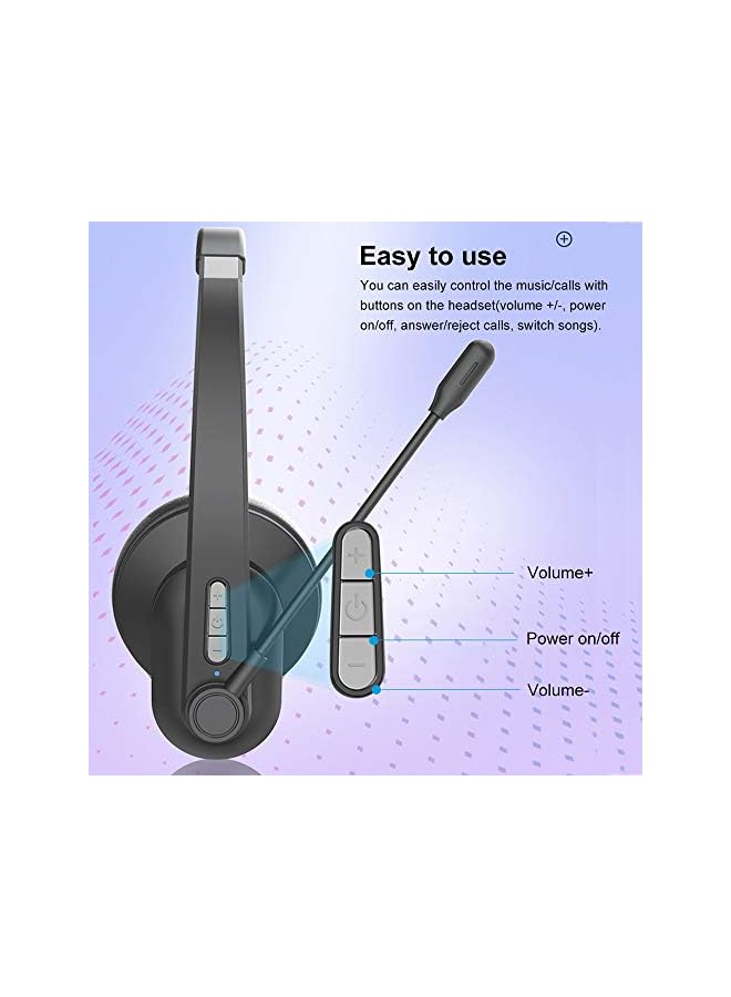 erorex Oy632 Bluetooth Headphones With Microphone Wireless Headset Noise Cancelling Head Mounted Headphone For Cell Phones Pc Tablet Home Office  - Image 4