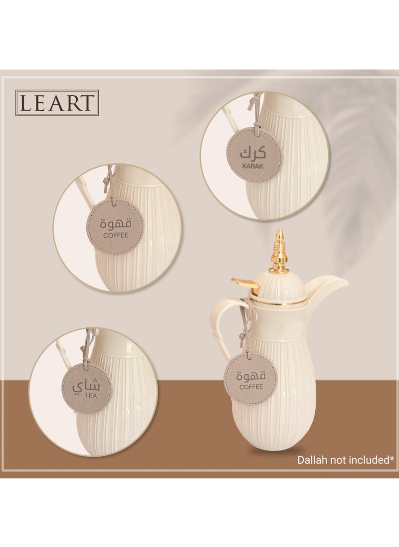 لي آرت علامات قارورة دلة - دلة قهوة وشاي وقهوة وكرك | علامات دلة (جمل - مجموعة من 3)  - Image 4