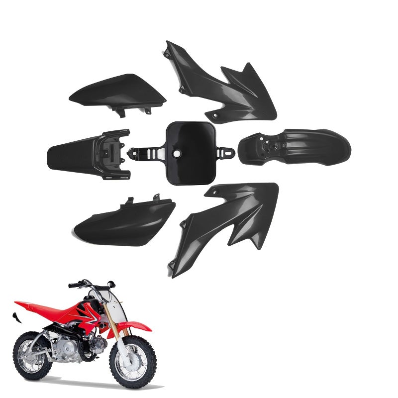 Black Front Rear Fender Fairing Kit for Honda CRF50 XR50 110 125 - Image 1