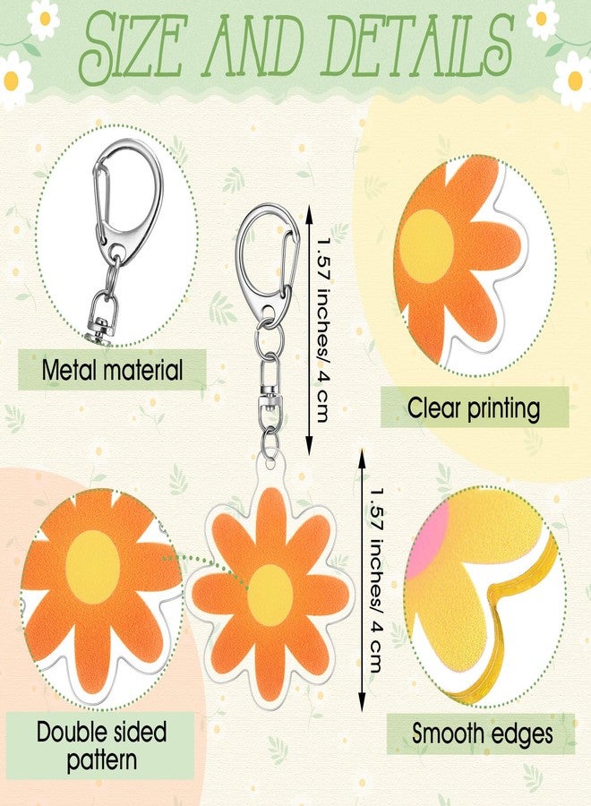 كينينج مجموعة كينينج من 50 قطعة من سلاسل مفاتيح الزهور، هدايا حفلات ديزي، سلسلة مفاتيح لطيفة لحقيبة اليد، تعليقة زهور للأم، عيد الأم، حقيبة يد، حافظة سماعات، زينة، إكسسوارات محفظة (رائعة) - Image 2