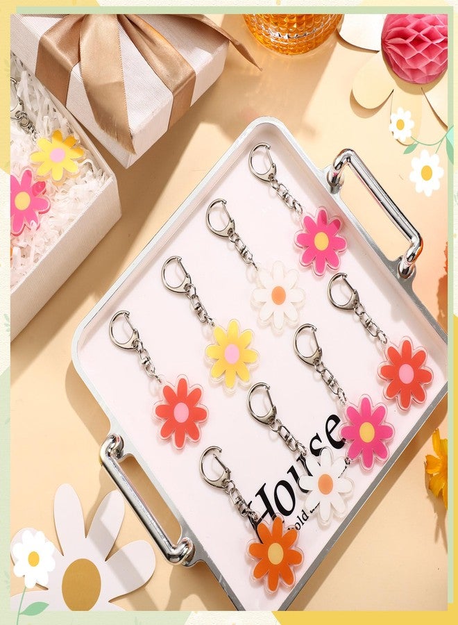 كينينج مجموعة كينينج من 50 قطعة من سلاسل مفاتيح الزهور، هدايا حفلات ديزي، سلسلة مفاتيح لطيفة لحقيبة اليد، تعليقة زهور للأم، عيد الأم، حقيبة يد، حافظة سماعات، زينة، إكسسوارات محفظة (رائعة) - Image 3