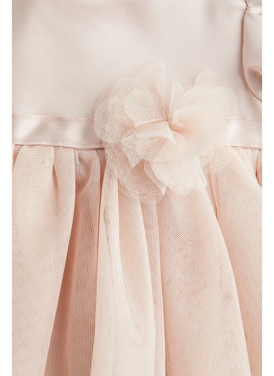 اتش اند ام Tulle-Skirt Satin Dress