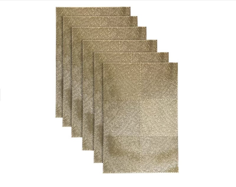 Kritvi Polyester Table Mat Place Mat Round Shape Place Mats Design Dining Table Mats/Dressing Table Mats Table Mat Round/Round Pvc Table Mats/Cutwork/Bed Side Table Mats (Gold) - Image 4