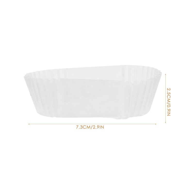 1000Pcs Oval Disposable Baking Cups Greaseproof White Pastry Liners for Party Home - Image 3