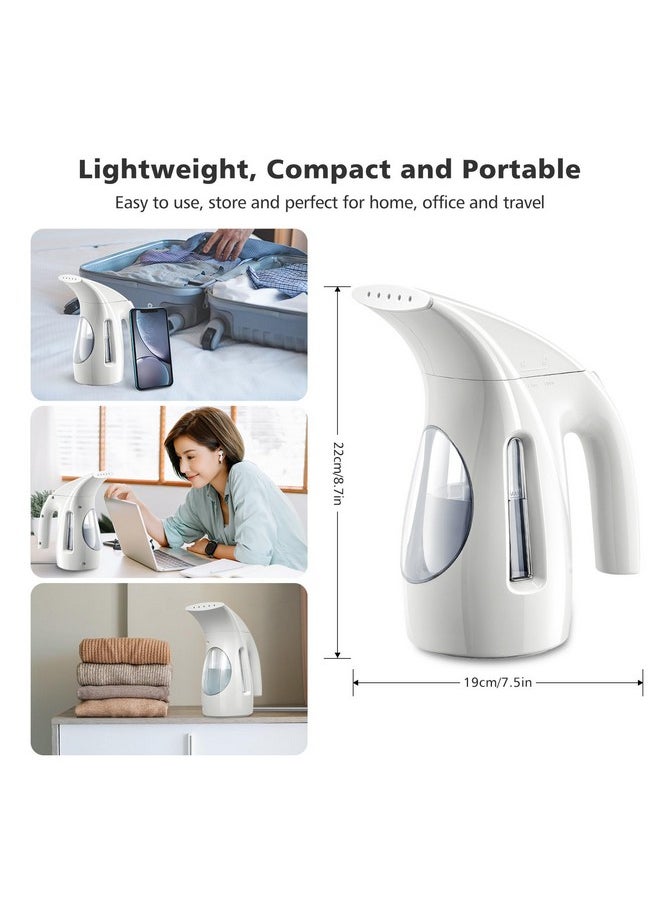 HiLife HiLIFE Steamer for Clothes, Portable Handheld Design, 240ml Big Capacity, 700W, Strong Penetrating Steam, Removes Wrinkle, for Home, Office and Travel(ONLY FOR 120V)(White)  - Image 5