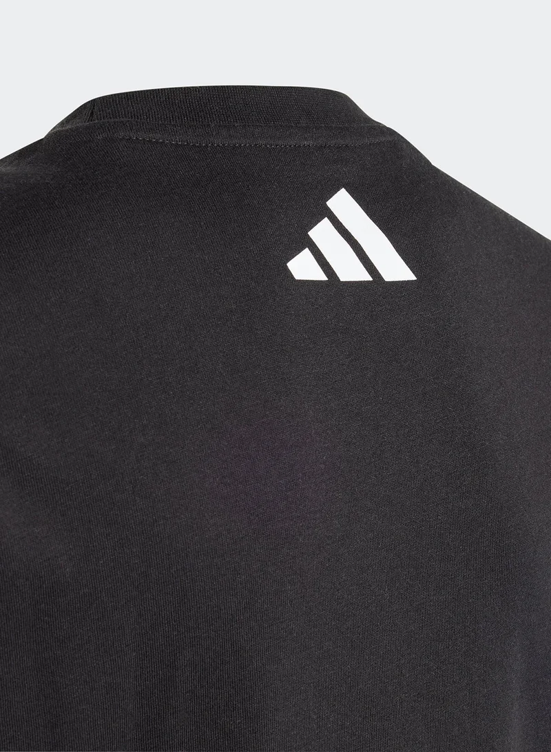 Adidas Mer Dna Gftee Y Black Motorsport T-Shirts For Junior 7-8Y