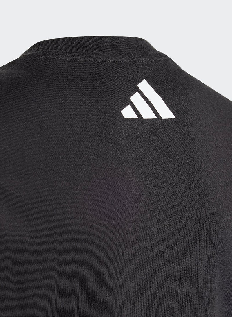 اديداس تيشيرتات سباق سوداء للأولاد من - سنوات - Image 4